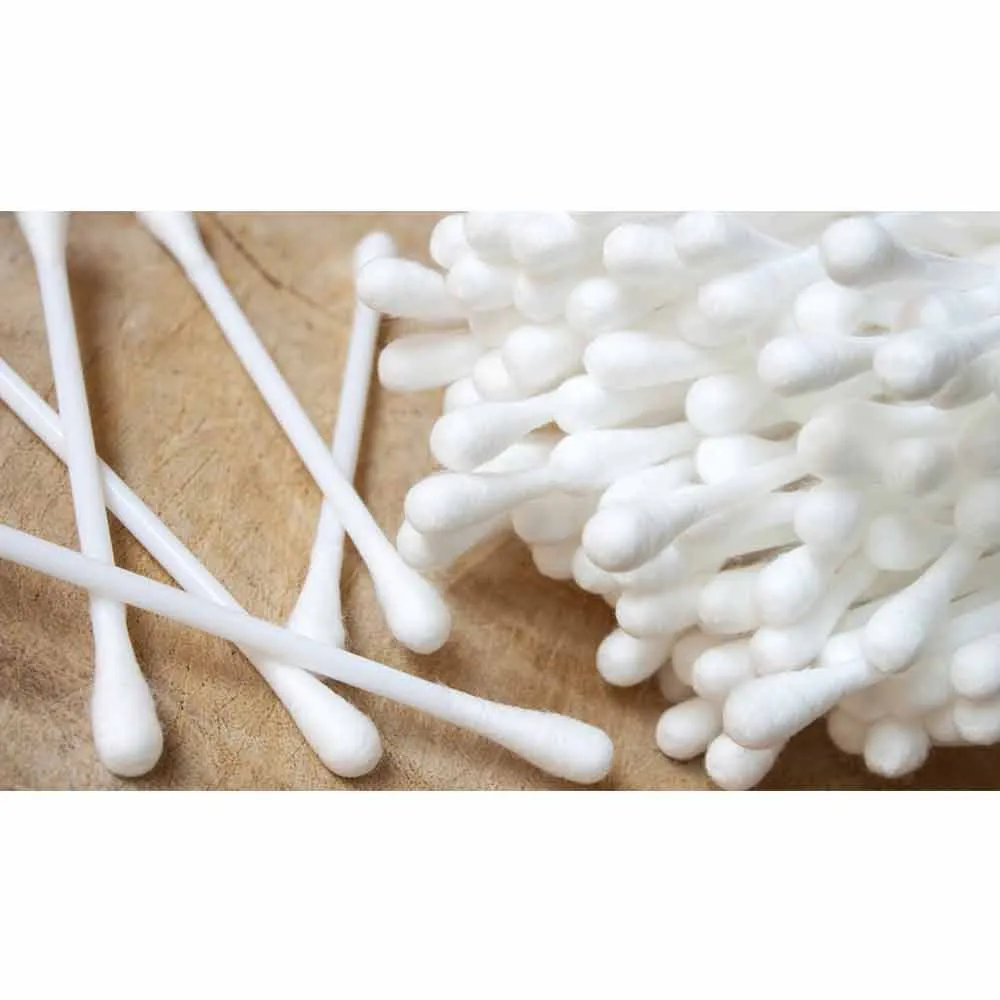 2200 Ct Cotton Swabs Double Tipped Applicator Q Tip Clean Ear Wax Makeup Remover