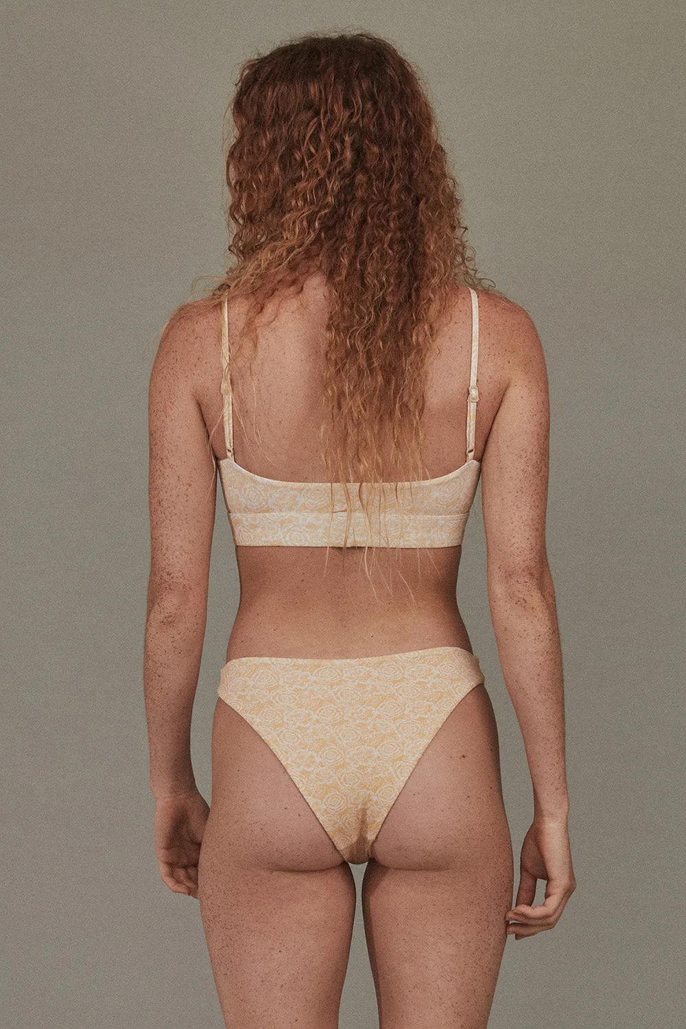 ACACIA Paisley Lining Bralette Top in Ponzu