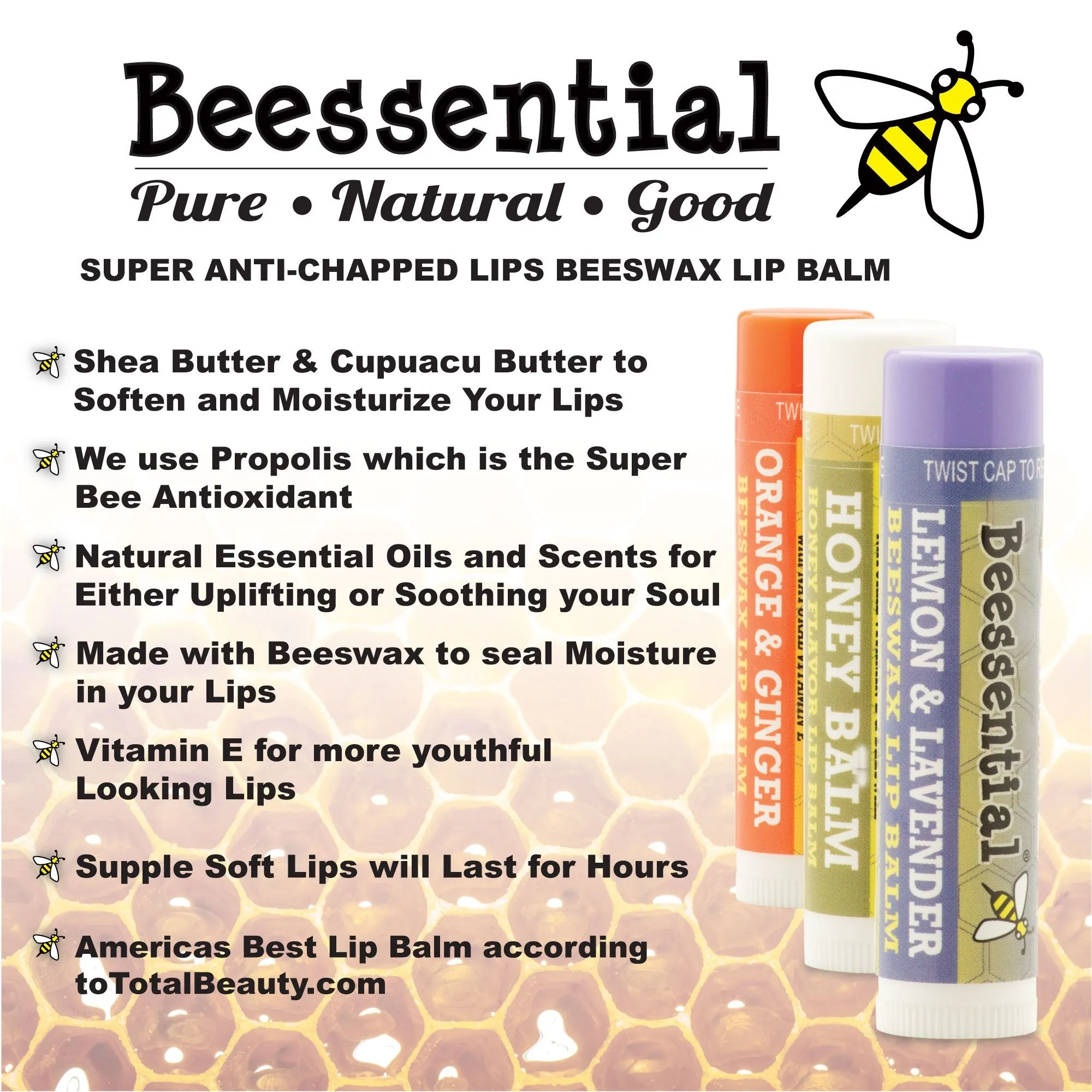 Beessential All Natural Lip Balm, Coconut Lime, 2 Pack | For Dry and Chapped Lips, Great For Men, Women, and Children, Moisturizing Beeswax, Coconut, Shea and Cupuacu Butter