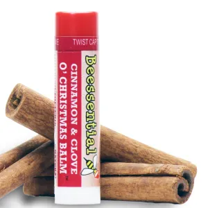 Beessential All Natural Lip Balm Holiday Christmas Gift, Cinnamon 2 Pack - Heals and Prevents Dry and Chapped Lips – Great for Men, Women, and Children