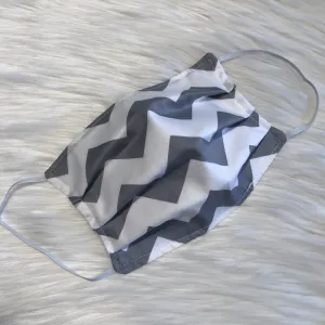 Face Mask - Grey Chevron