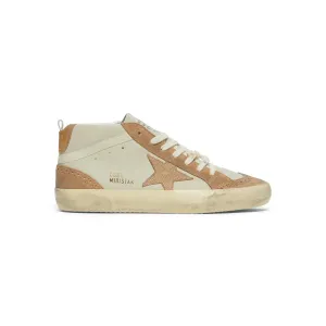 GOLDEN GOOSE MID STAR LEATHER GRAY MORN/LIGHT BROWN