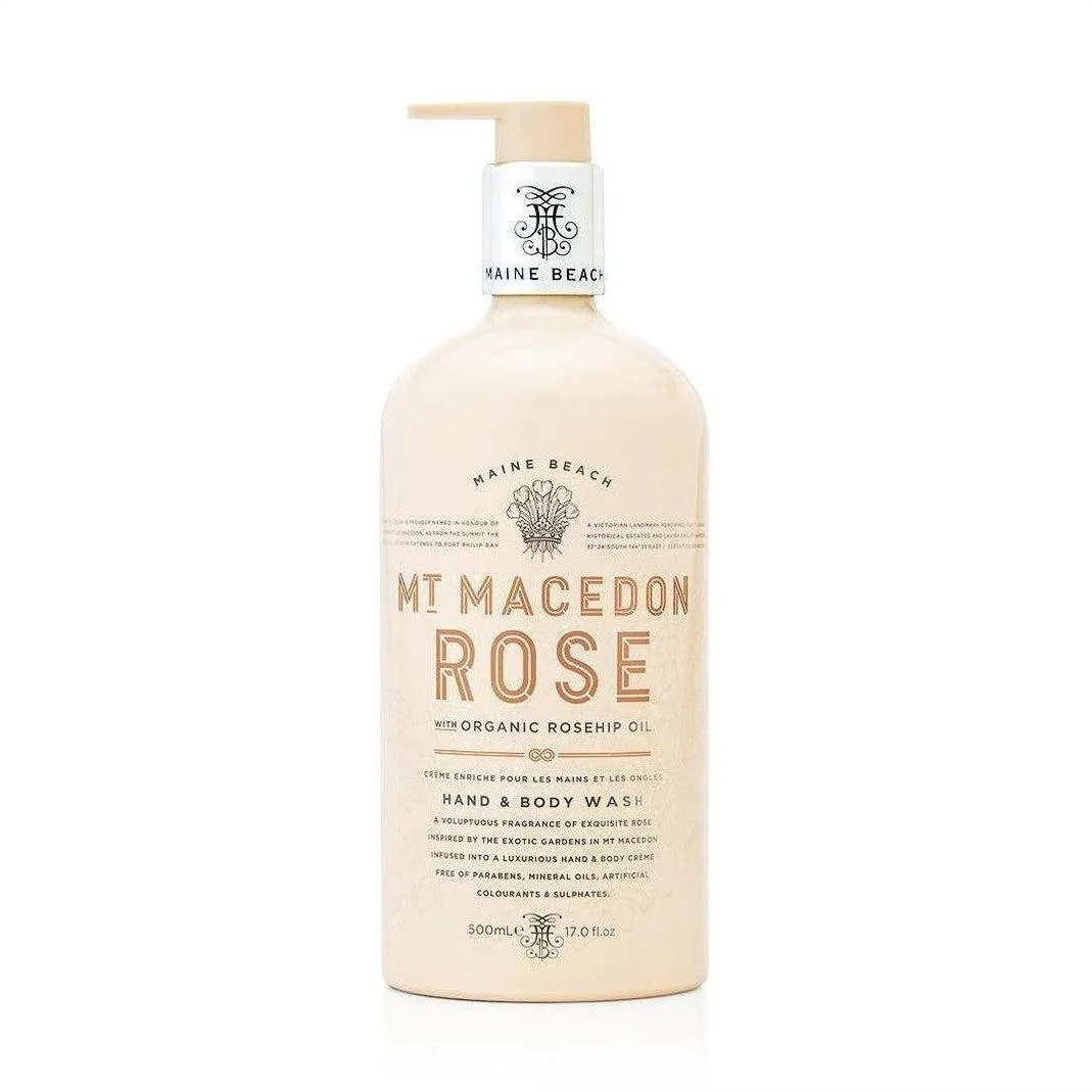 Maine Beach Mt Macedon Rose Hand & Body Wash 500ml *Bottled Dinted*