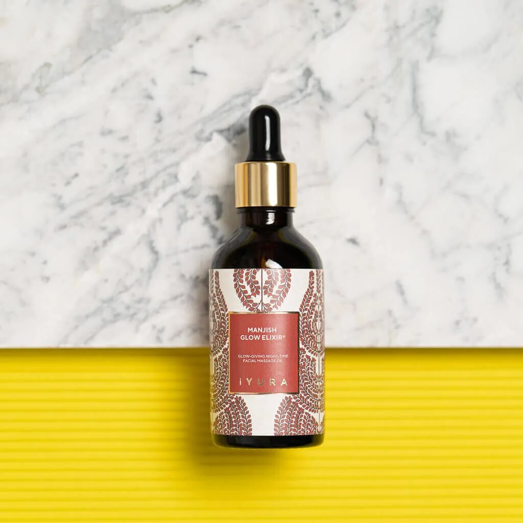 Manjish Glow Elixir - Ayurvedic Night-Time Face Oil - Natural Moisturizer for Healthy Skin-