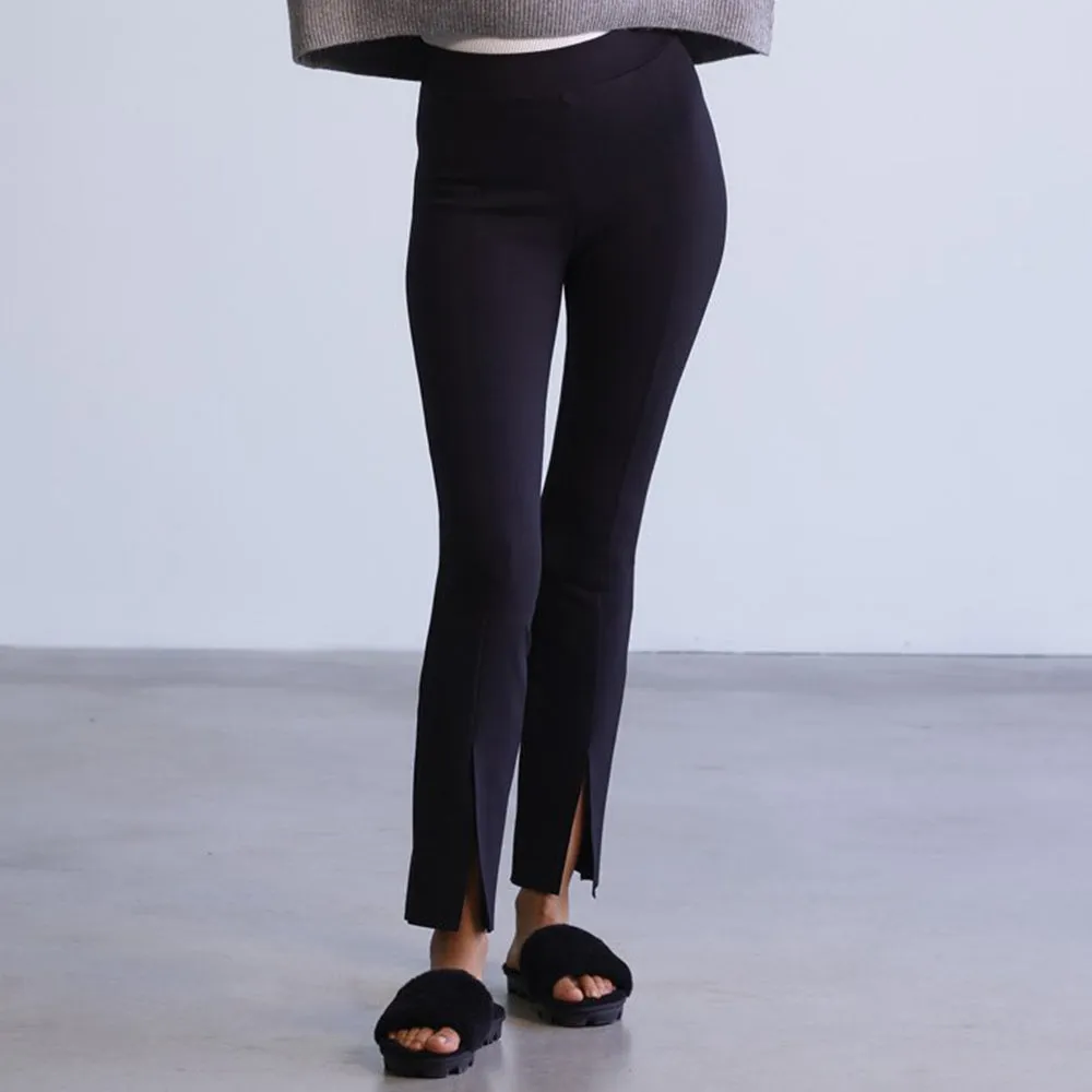 Neoprene Split Front Pant Black