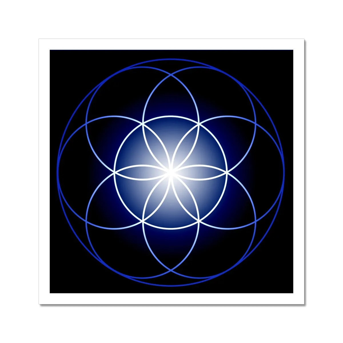 Seed of Life in Blue Print C-Type Print