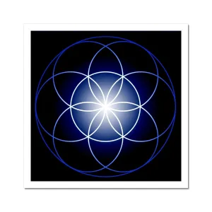 Seed of Life in Blue Print C-Type Print