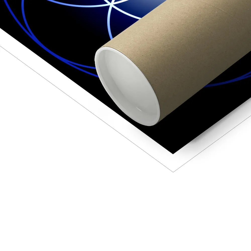 Seed of Life in Blue Print C-Type Print