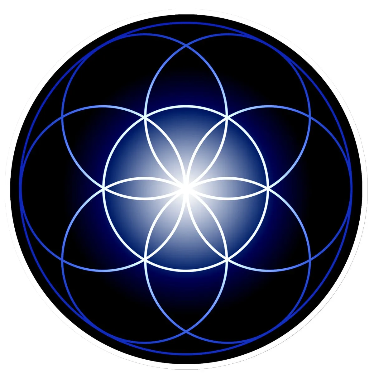 Seed of Life in Blue Sticker