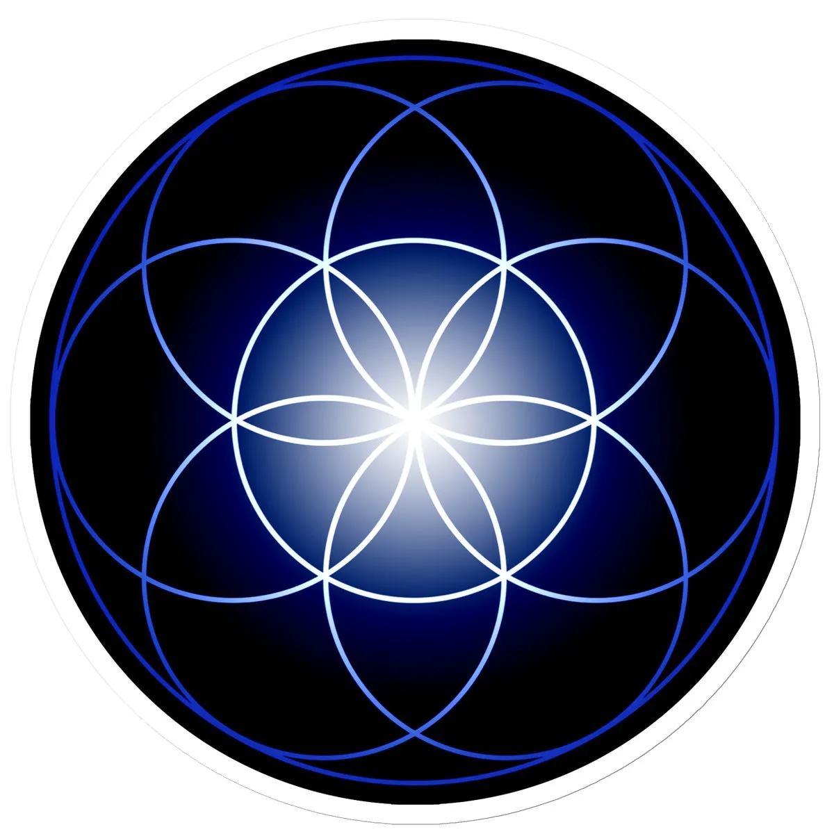 Seed of Life in Blue Sticker