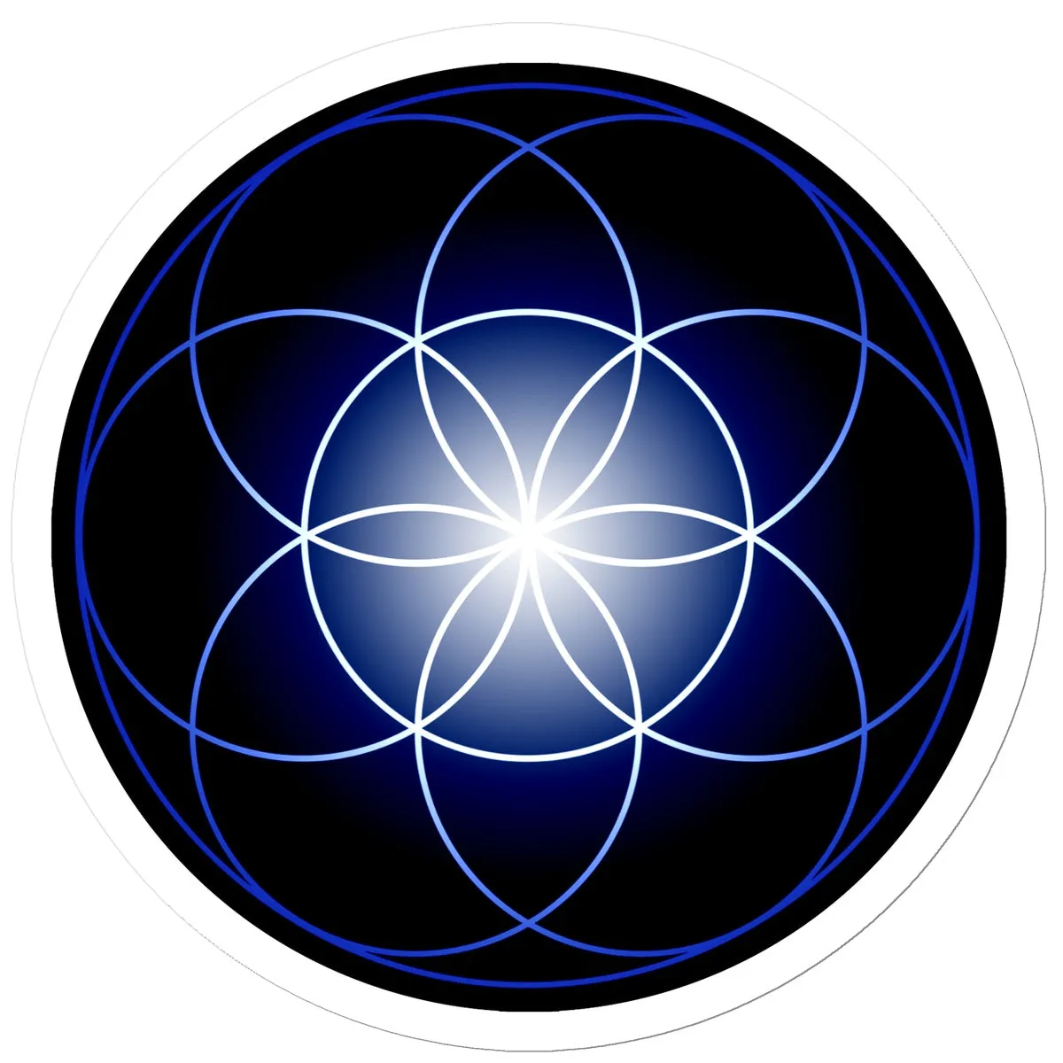 Seed of Life in Blue Sticker