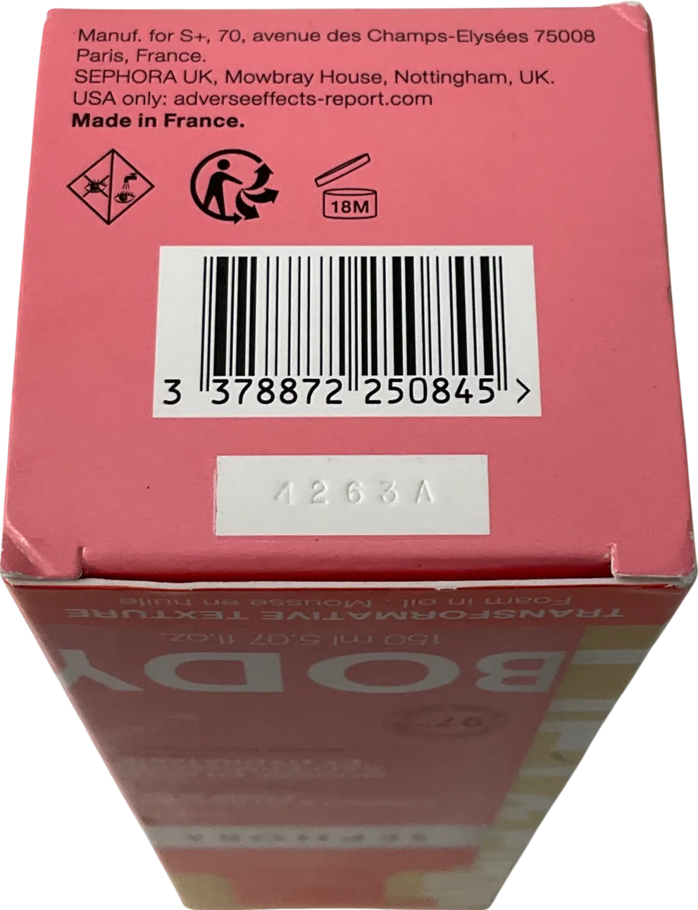 sephora Lift & Firm Hydrating Body Oil Foam 150ml