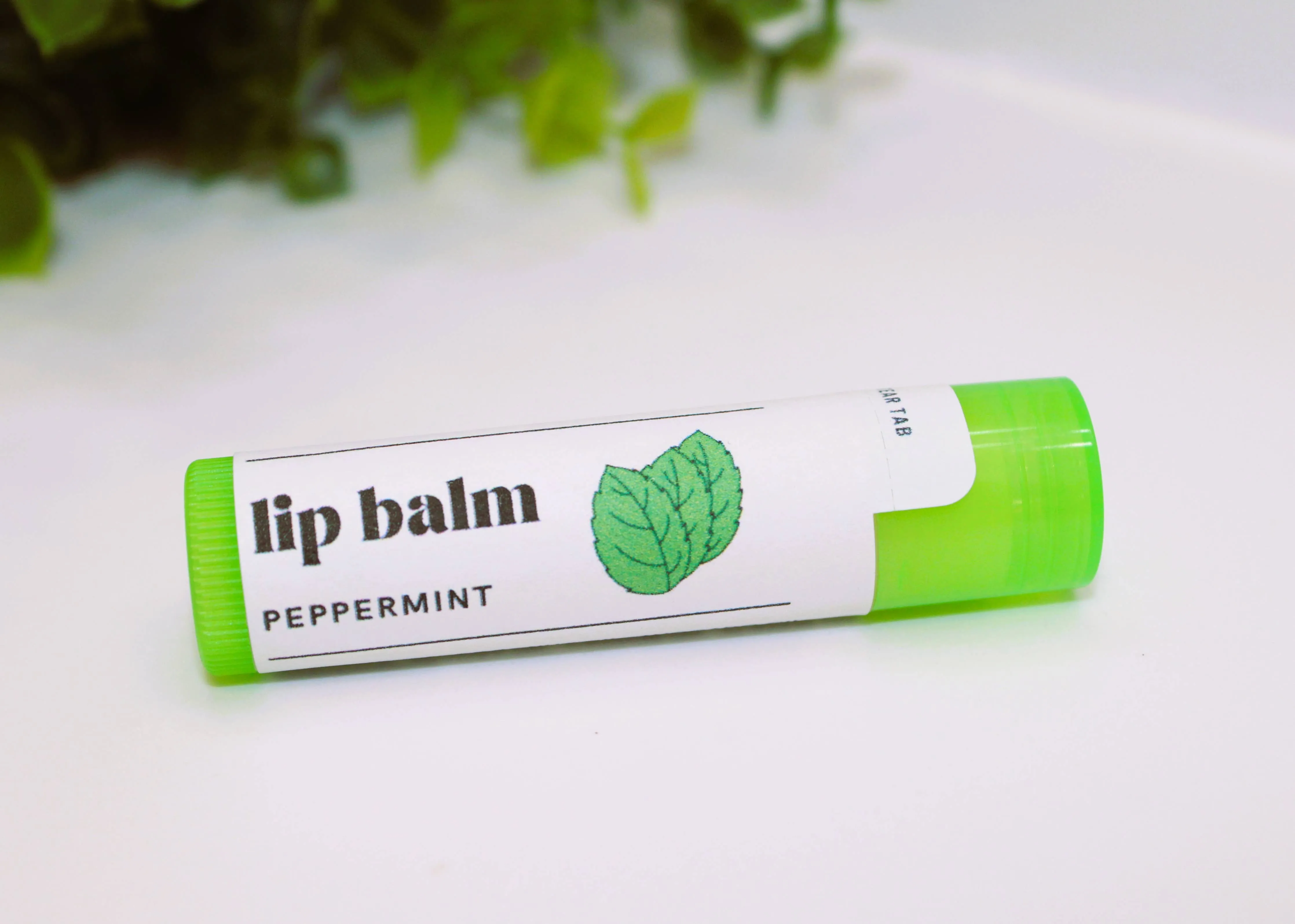Sweet Peppermint Lip Balm, Natural Chapstick, Lips Smacker