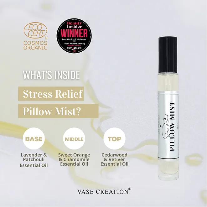 VASE CREATION Organic Stress Relief Pillow Mist 12ml