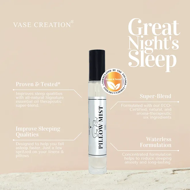 VASE CREATION Organic Stress Relief Pillow Mist 12ml